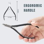 Cuticle Nipper with Cuticle Pusher-Professional Grade Stainless Steel Cuticle Remover & Cutter-Durable Manicure and Pedicure Tool - Image 2